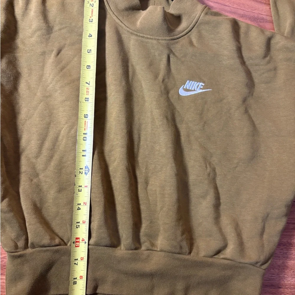 Nike Green Cropped Mock Neck Sweatshirt Women’s Size Small - Picture 7 of 10